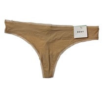 DKNY Nude Low Rise Litewear Thong Mesh Trim Size Large New - £7.29 GBP