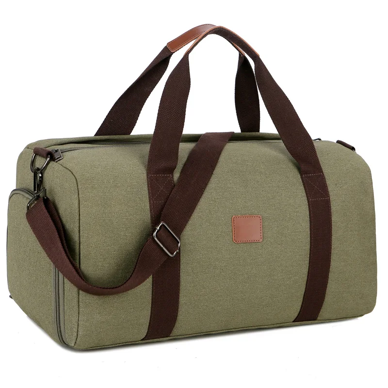 Men Canvas Travel Bag Portable Duffle Bag Women Travel Luggage Bag Casual Weeken - £85.41 GBP