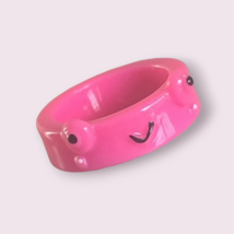 Womens Frog Ring Pink Finger Jewelry Resin Ring Cute Cartoon Creative Unisex - £3.16 GBP