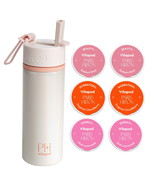 Paris Hilton x Vitapod Poolside Water Bottle &amp; 6 Drink Mix Pods Pearlesc... - $490.00 MXN