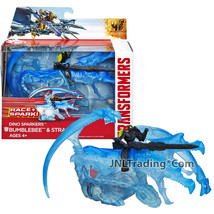 Year 2014 Transformers Movie Age of Extinction Dino Sparkers BUMBLEBEE &amp; STRAFE - £14.93 GBP