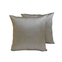 Pillow Covers Taupe Gray Set of 2,  Art Silk Plain &amp; Solid - Taupe Gray ... - $17.00+