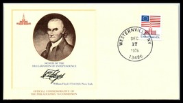 1976 US Cover-William Floyd Signer Declaration Independence, Westernville NY R17 - £2.31 GBP