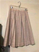 Vintage Rene Portier Pleated Oatmeal Skirt - $52.00