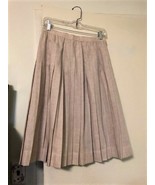 Vintage Rene Portier Pleated Oatmeal Skirt - $70.63 CAD