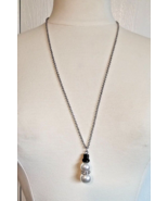 Women&#39;s Silver Tone Christmas Necklace W Faux Pearl Snowman W Rhinestone... - $20.10 CAD