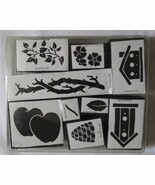 Stampin Up 1997 Retired Definitely Decorative set 9 Foam Stamps Branch B... - $21.91 CAD