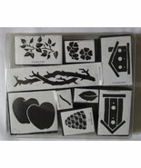 Stampin Up 1997 Retired Definitely Decorative set 9 Foam Stamps Branch B... - £11.08 GBP