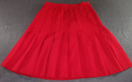 RED PLEATED CHEERLEADING HALLOWEEN COSPLAY FILM THEATER AUTHENTIC SKIRT 6 - £21.08 GBP