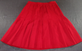 RED PLEATED CHEERLEADING HALLOWEEN COSPLAY FILM THEATER AUTHENTIC SKIRT 6 - £19.28 GBP