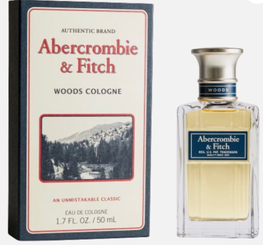 abercrombie & fitch a&f woods cologne spray 1.7 oz for men new sealed free ship