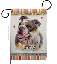 Merle Bulldog Happiness - Impressions Decorative Garden Flag G160245-BO - £15.94 GBP