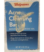Walgreens ACNE CLEANSING BAR Benzoyl Peroxide 10% Deep Clean Pores 4 oz/... - £15.56 GBP