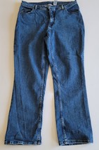 Just My Size Medium Wash Blue Jeans Straight Leg Size 18 Waist 36 Inseam 30 - £12.42 GBP