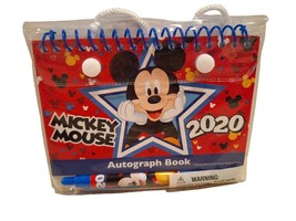 Disney 2020 Mickey Mouse Star Spiral Autograph Book &amp; Pen Set NEW - £7.77 GBP