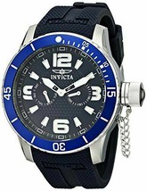 Invicta Specialty Navy Blue Textured Dial Silicone Strap 1791 Men&#39;s Watch - £63.08 GBP