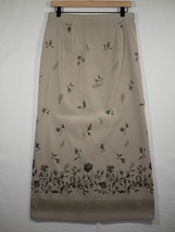 Norton McNaughton Petite Womens Embroidered Floral Skirt 10P Gray - £15.63 GBP