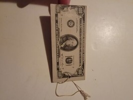 Cardboard Faux $100 Bill To Hang Up For Show Vintage  - £4.39 GBP