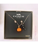 NWT COACH cz006 halloweenSkull And Pumpkin Mismatch Earrings/ Necklace ! - €73,02 EUR NWT COACH cz006 halloweenSkull And Pumpkin Mismatch Earrings/ Necklace ! - €73,02 EUR