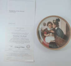 1983 Norman Rockwell &quot;Gossiping in the Alcove&quot; Collector Plate &amp; COA BOXED - £10.90 GBP