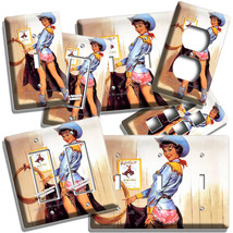 Beautiful Retro Cowgirl Pinup Rodeo Girl Light Switch Outlet Wall Plate Room Art - £12.79 GBP+