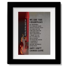 We are the Champions - Queen Rock Music Song Lyrically Inspired Art Prin... - $18.81+