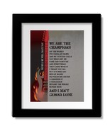 We are the Champions - Queen Rock Music Song Lyrically Inspired Art Prin... - $358.10 MXN+