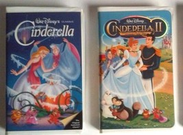 Disney BLACK DIAMOND CLASSIC Cinderella &amp; Cinderella II 2 VIDEO VHS 1988 - £19.63 GBP