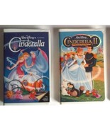 Disney BLACK DIAMOND CLASSIC Cinderella &amp; Cinderella II 2 VIDEO VHS 1988 - £20.02 GBP