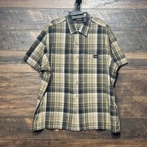 Dickies Plaid Grey Shirt Men Size XXL Plaid Short Sleeve Button up Casua... - $262.70 MXN
