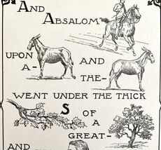 1901 Bible Passage Samuel 18:9 Victorian Word Symbol Puzzle Religious DWDD7 - $17.36 CAD