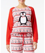 Jenni by Jennifer Moore Appliquéd Fleece Pajama Top, Red, Size XS, S, M,... - £8.78 GBP