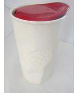 2013 Starbucks 12oz White Faceted Embossed Mermaid Ceramic Coffee Tea Tr... - $17.99