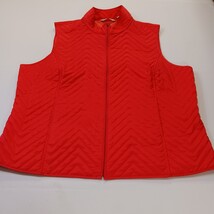 Orvis RN#70534 Women's Full Zip Orange Sleeveless Vest Pockets Size XL image 15