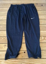 Nike Dri Fit Men’s Zip Ankle Athletic Pants Size 2XL Black S8 - £14.23 GBP