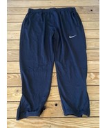 Nike Dri Fit Men’s Zip Ankle Athletic Pants Size 2XL Black S8 - £13.97 GBP