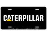 Caterpillar Inspired Art White on Black FLAT Aluminum Novelty License Ta... - $17.99