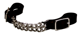 Western Saddle Horse Black Nylon Double Curb Chain Strap attaches to the... - £6.73 GBP