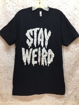 &quot;STAY WEIRD&quot; Men&#39;s Large Black Graphic T-shirt - £14.05 GBP