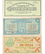 Three Banknotes from the Mexican Revolution 1914-15 CIR. - $39.55