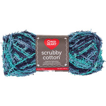 Red Heart Scrubby Cotton Yarn-Calm Print - £7.55 GBP