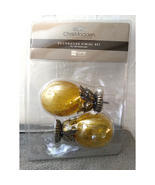 Chris Madden Decorative Finial Set Antique Bronze/Crinkle Fits 1 3/8&quot; di... - €12,83 EUR