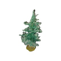 VINTAGE LEMAX LARGE GREEN SNOW COVERED CHRISTMAS VILLAGE TREE 9&quot; - £6.38 GBP