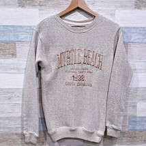 Myrtle Beach South Carolina Vintage 90s Logo Sweatshirt Beige Womens Small - £31.53 GBP