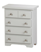 12-18&quot; DOLL DRESSER - American Handmade Wood Gray Chest of Drawers Girl Dolls - £135.11 GBP