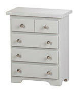 12-18&quot; DOLL DRESSER - American Handmade Wood Gray Chest of Drawers Girl ... - £132.14 GBP