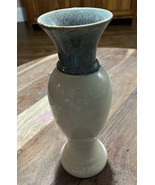 Blue Brown Drip Edge Glazed Studio Pottery Vase 10” Tall Bouquet Arrange... - $17.91 CAD