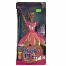 1998 Bubble Fairy Barbie Doll Blonde Spins Bubble Wishes Mattel - £10.98 GBP