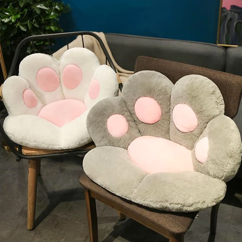 1pcs Cute Cat Bear Paw Chair Seat Cushion Stuffed Plush Soft Paw Pillows Animal - £28.11 GBP
