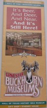 Vintage Lonestar Buckhorn Museums San Antonio TX Brochure - $2.99